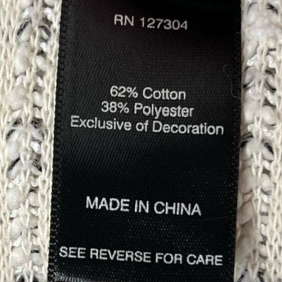 Ali Miles Womens Fringed Textured Sweater Cowl Neck 3/4 Sleeve Plus Size 3X - Picture 6 of 7